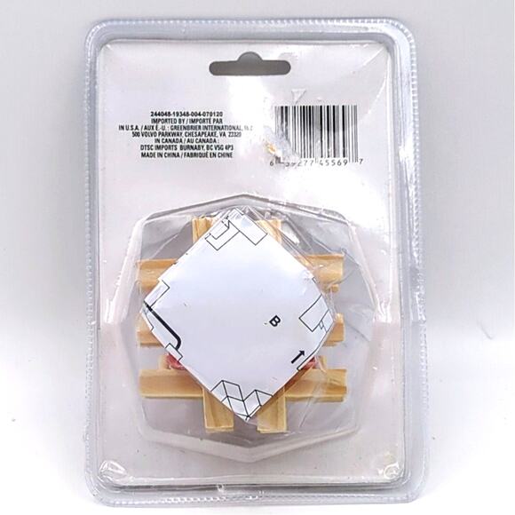 Brain Teaser Cass-tete Challenge Your Mind Real Wood 3D Puzzle New Twister - Picture 2 of 2